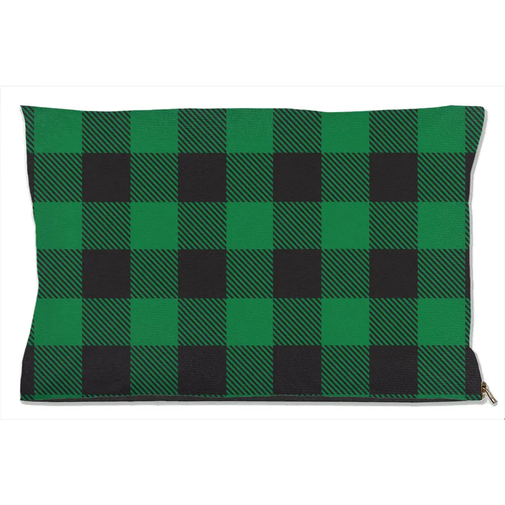 Buffalo Plaid Green Dog Bed-0