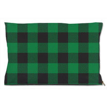 Buffalo Plaid Green Dog Bed-0