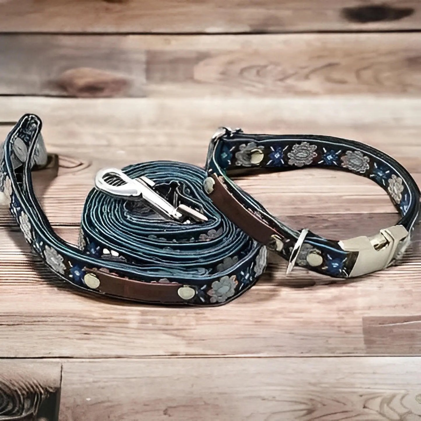 Finnigan's Handcrafted Designer Dog Collar Set-0