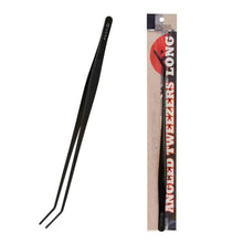 Reon Aquarium Straight Curved Tweezers Long Handle Stainless Steel for Fish Tank Aquatic Plants 13.0in (33cm) Zooko