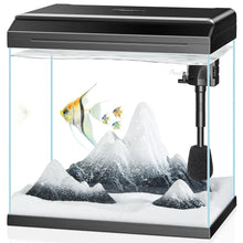 PONDON 7 Gallon Fish Tank with Detachable Lid Low-Iron Glass Aquarium Starter Kit with LED Light Beginner-Friendly Betta Aquarium with Removable Filtration Zooko