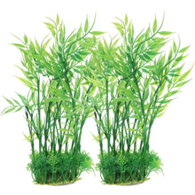 VOSAREA 2pcs Artificial Aquarium Plants Plastic Aquarium Bamboo Fish Tank Accessories Green Fish Tank Decorations for Aquarium Decor Plastic Plants (2.75X1.97X9.82in) Zooko