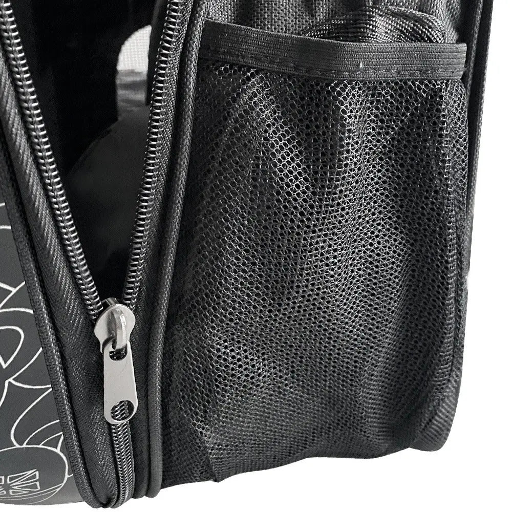 Malý zvierací batoh na nosenie, čierny s medvedíkom-2