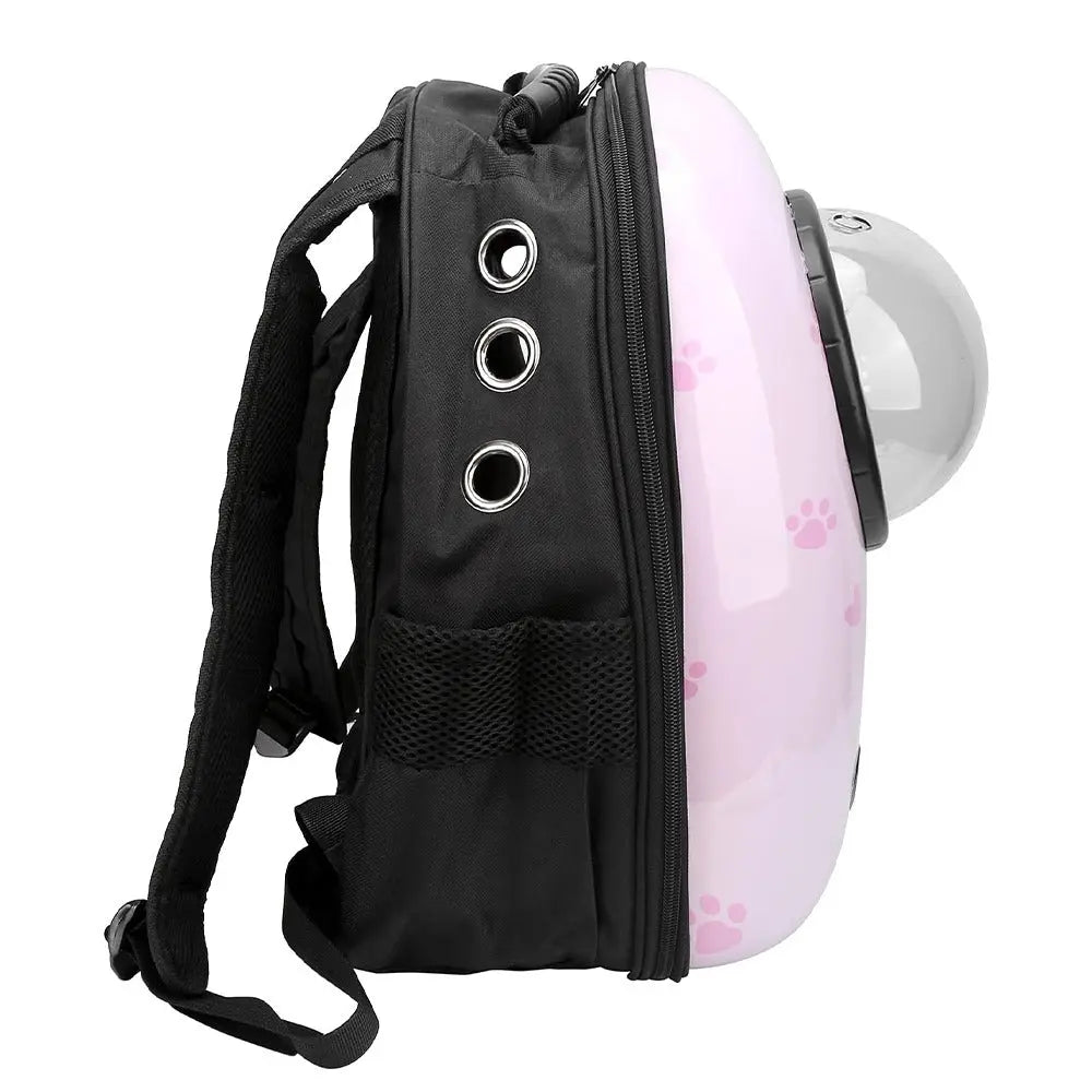 Plecak do noszenia zwierząt, różowy z kotkiem-2