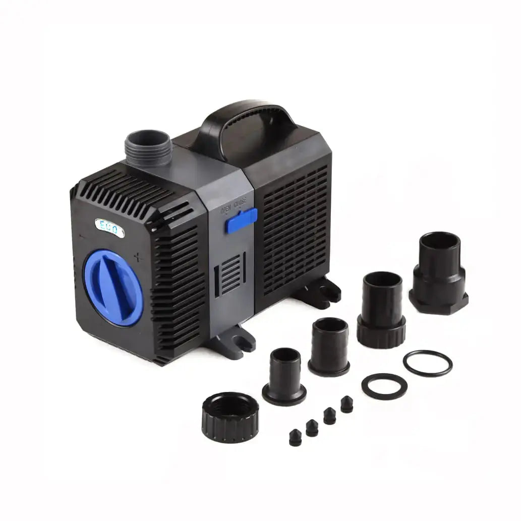 Trupow Flow Adjustable Frequency Electric Inline Garden Submersible Pond Filter Pump For Fish Tank Fountain Aquarium Waterfall Koi Salt Fresh Water (1375GPH) Zooko