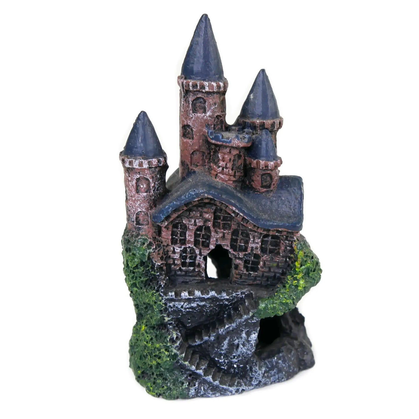 Penn-PLAX Age-of-Magic Magical Mini Castle Aquarium Decoration – Safe for Freshwater and Saltwater Fish Tanks – Gray Zooko