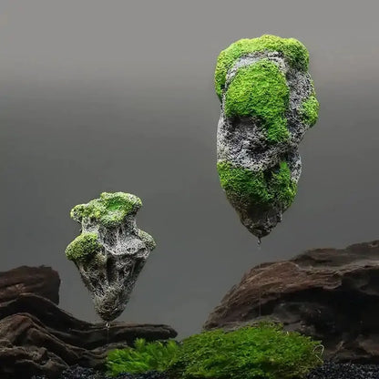 Floating Moss Rocks Aquarium Decorations Zooko