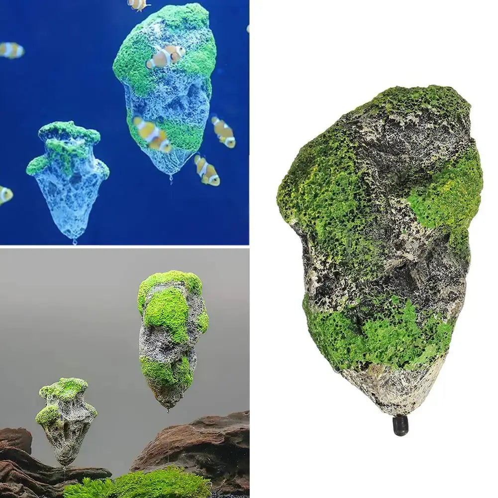 Floating Moss Rocks Aquarium Decorations Zooko