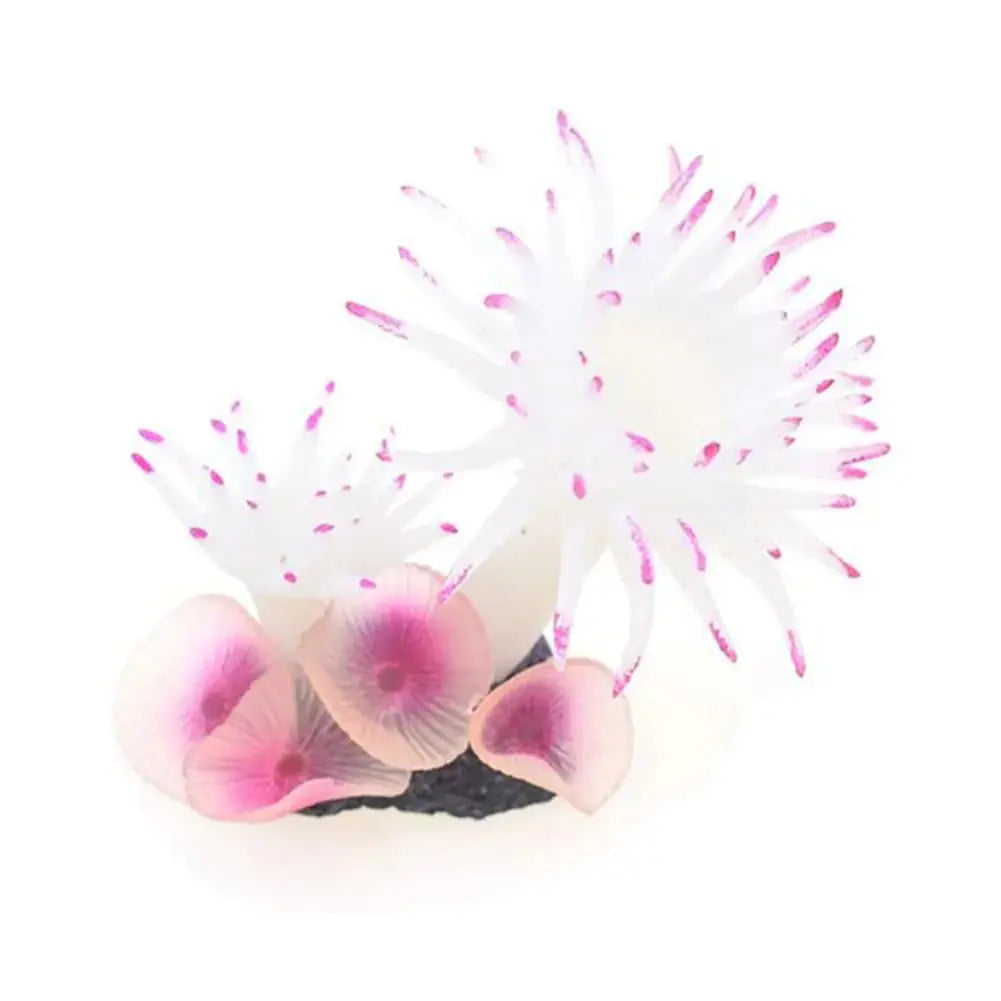 Elvaesther Artificial Aquarium Plants Aquarium Coral Ornaments Decor Fish Tank Decorations Set Silicone Aquarium Decorations Aquarium Fish Tank Landscaping Decoration White 1Pcs Zooko