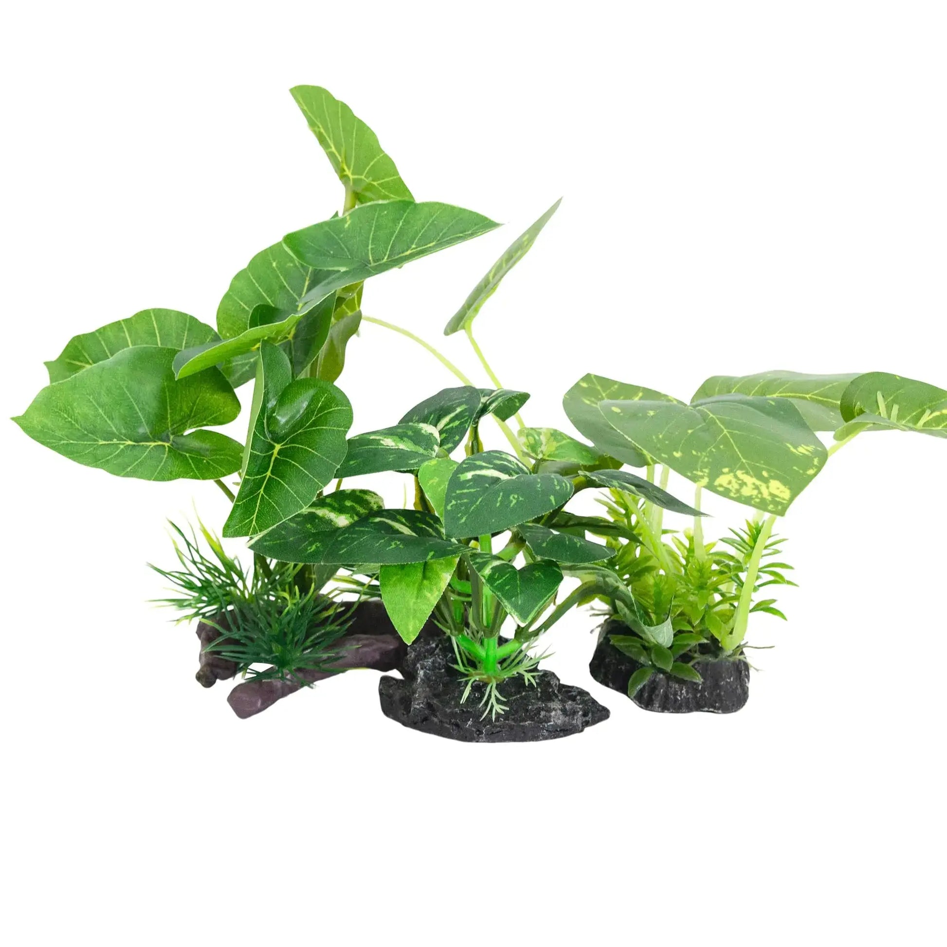 Vtapliea Fish Tank Decor Aquarium Decorations Ornaments Betta Leaf pad Hammock 3PCS Plastic Artificial Plant Goldfish Fish Hides Reptiles Plants Zooko